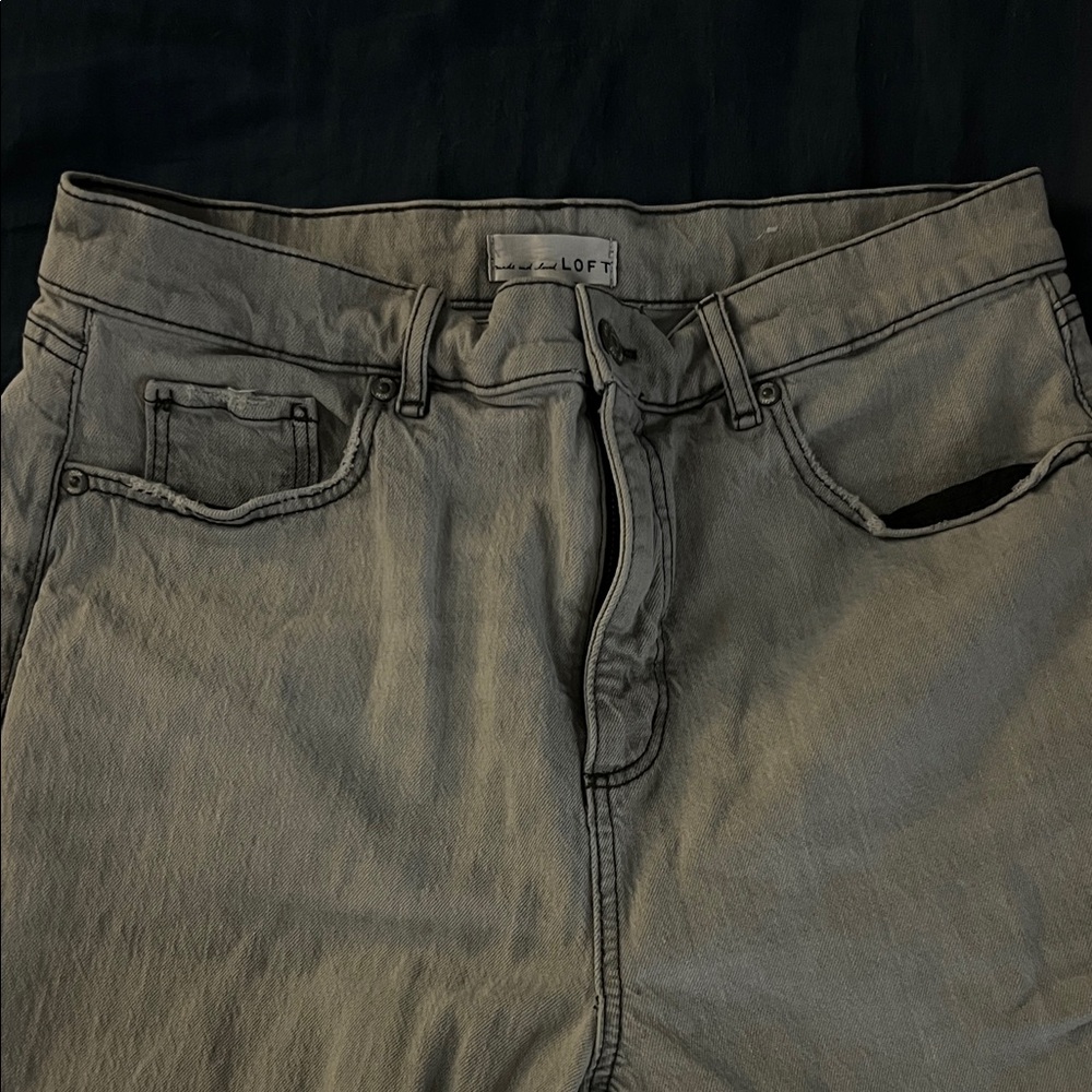 LOFT Women’s Gray Relaxed Jeans - Classic Five-Pocket